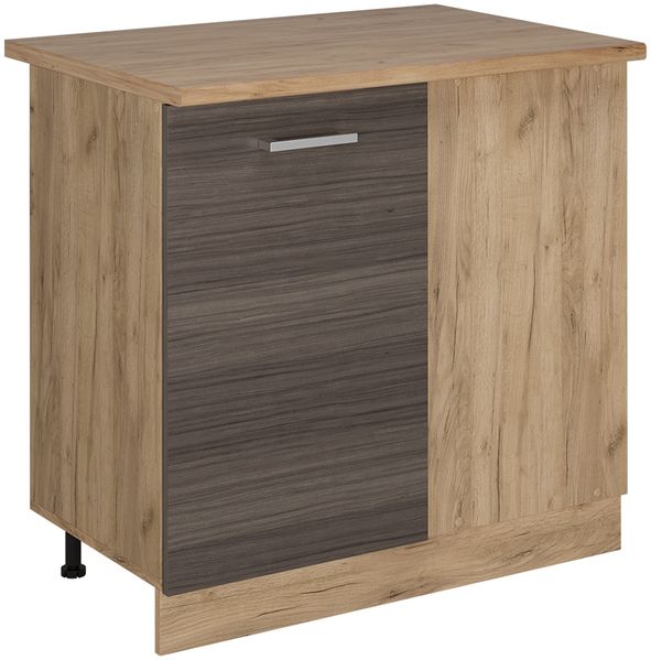 Eckunterschrank R-Line Edelgrau 86 cm , AP Eiche Vicco
