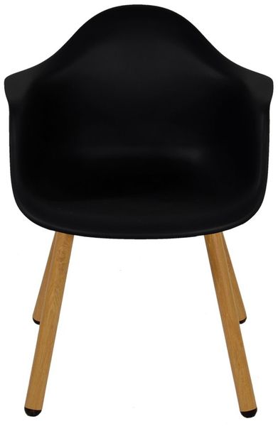 Lesli Living Esszimmerstuhl 4 Stück Stuhl Esszimmerstuhl Schalenstuhl Retro Montreux schwarz