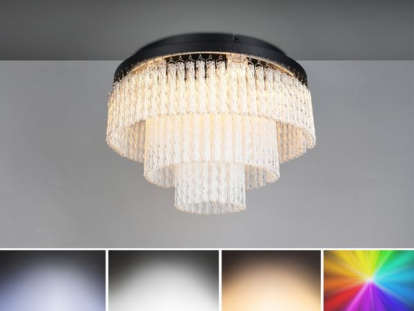 LED Deckenleuchte VONO mit Fernbedienung, RGB & 3 Lichttemperaturen, Ø 40cm