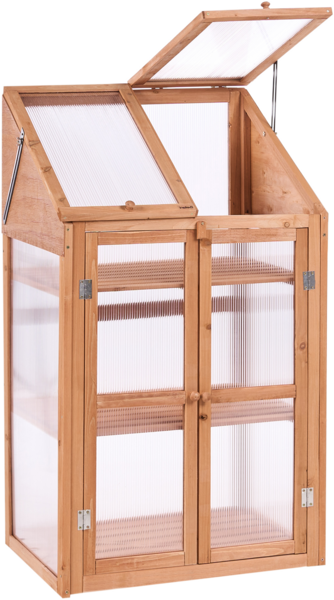 Balkongewächshaus VOLVERA Tannenholz Hellbraun 49 cm Bild 4