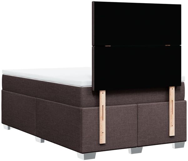 vidaXL Boxspringbett mit Matratze Dunkelbraun 120x200 cm Stoff 3292751 Bild 12
