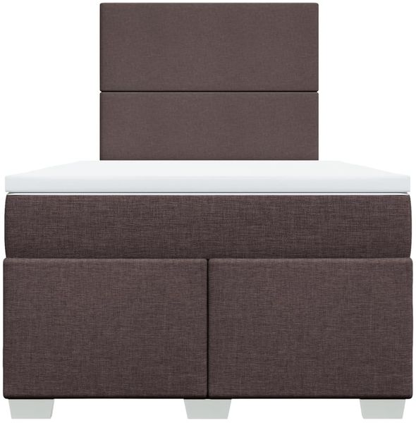 vidaXL Boxspringbett mit Matratze Dunkelbraun 120x200 cm Stoff 3292751 Bild 6