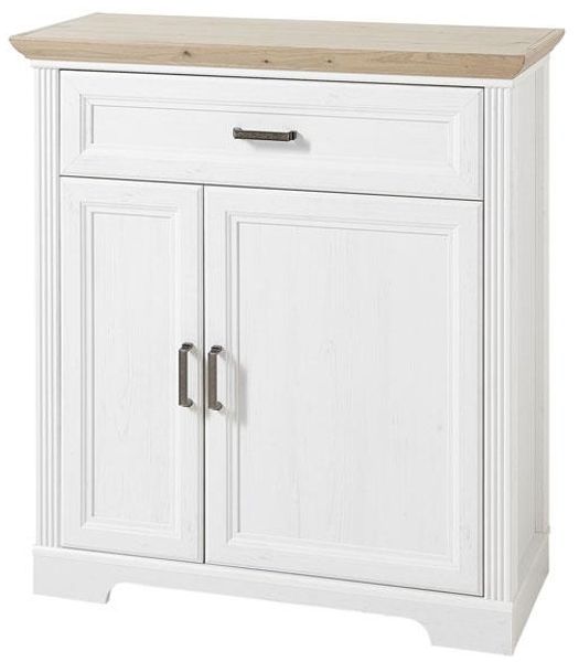 Schuhschrank JASMIN Garderobe in Pinie hell und Artisan Eiche 93x102 cm