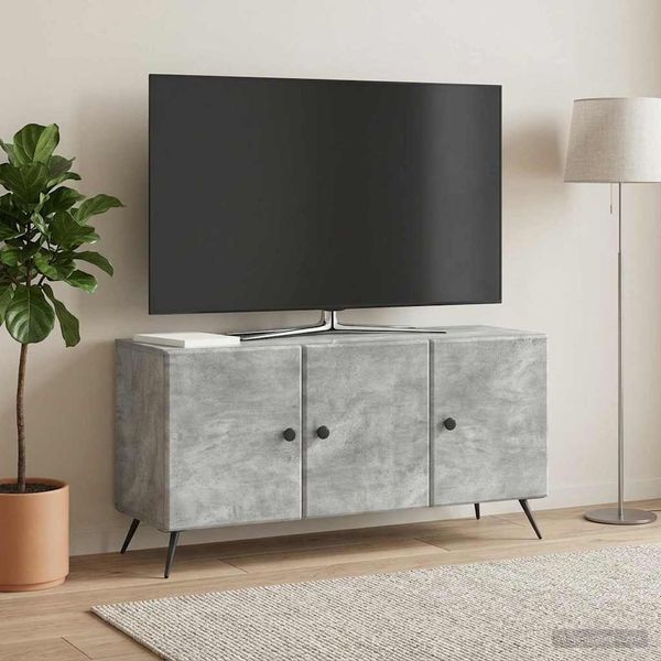 vidaXL TV-Schränk Betongrau 99 x 34,5 x 50 cm Holzwerkstoff 895638