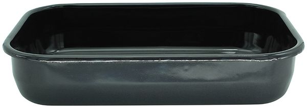 Karl Krüger 14126BL Auflaufschale 26 cm / 2 Liter, Serie BLACK, Stahl emailliert / Auflaufform / Ofenform