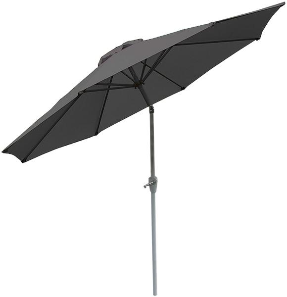 Mendler 'N18' Sonnenschirm, neigbar, Polyester / Aluminium, Anthrazit, Ø 270 cm