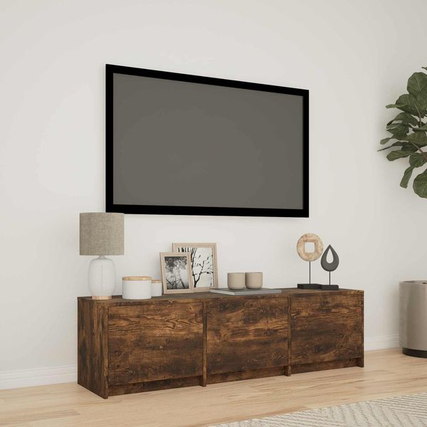 vidaXL Fernsehschrank mit LED Geräucherte Eiche 140 x 34 x 40 cm 3418703
