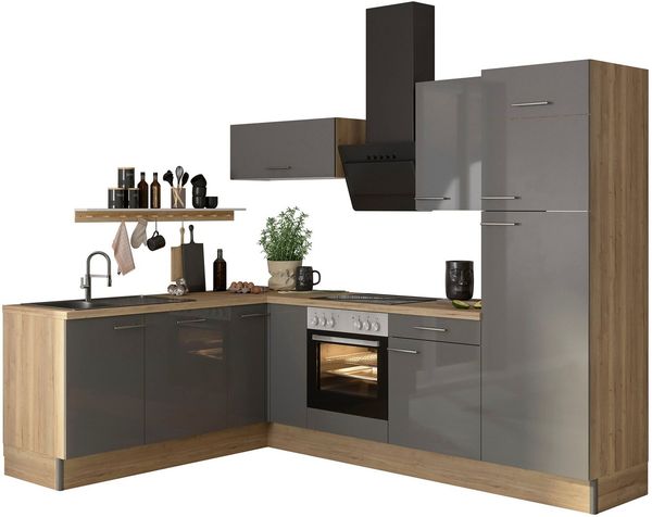 OPTIFIT Küche Klara, 200x270 cm breit, wahlweise mit E-Geräten