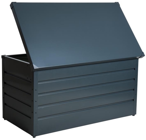 Metall Auflagenbox Kissenbox Gartentruhe Gartenbox Aufbewahrungsbox Anthrazit Bild 6