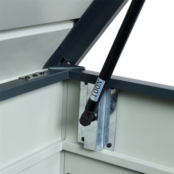 Metall Auflagenbox Kissenbox Gartentruhe Gartenbox Aufbewahrungsbox Anthrazit Bild 11