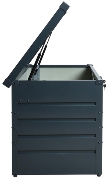 Metall Auflagenbox Kissenbox Gartentruhe Gartenbox Aufbewahrungsbox Anthrazit Bild 5