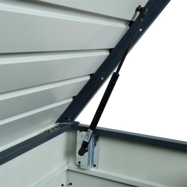 Metall Auflagenbox Kissenbox Gartentruhe Gartenbox Aufbewahrungsbox Anthrazit Bild 4