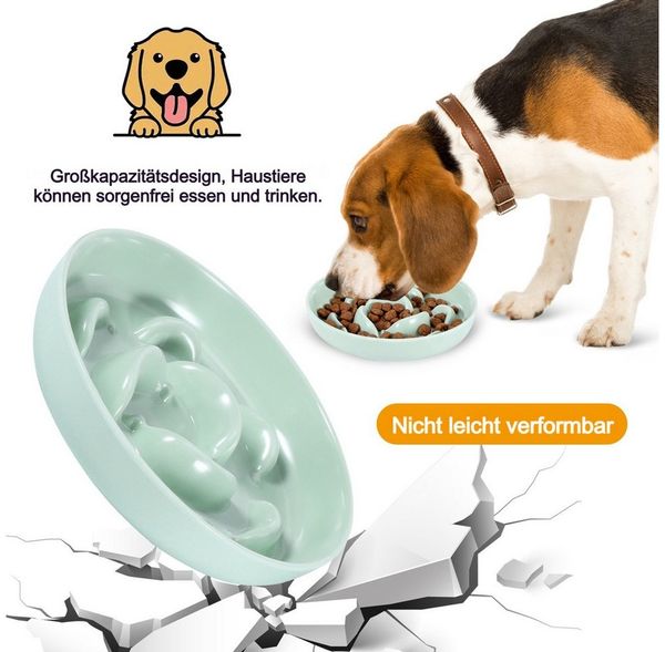 BlingBin Antischlingnapf Anti Schling Napf für Katzen, Slow Feeder Katzen rutschfest, Melamin, Ultra-Dauerhaft & Leicht zu Reinigen, Ideal für Alle Katzengrößen