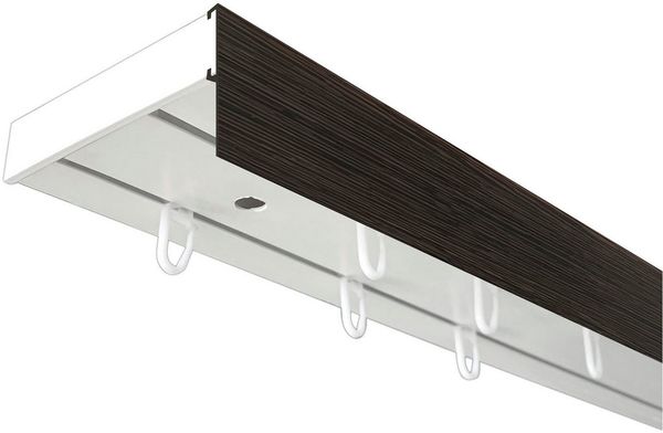 SN DECO GROUP Gardinenschiene Vorhangschiene SH (1) mit Blende 5 cm, 2-läufig, Fixmaß, mit Bohren, verschraubt, Kunststoff