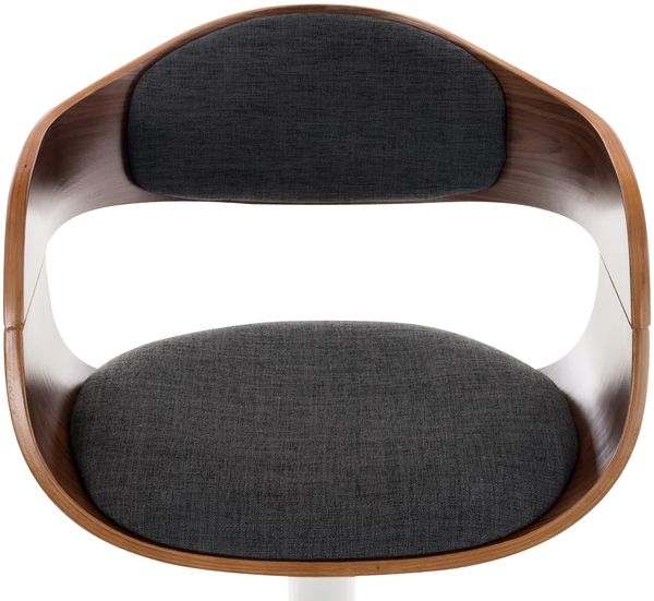 CLP 2er Set Barhocker Kingston Stoff drehbar mit Höhenverstellung,walnuss/dunkelgrau Bild 6