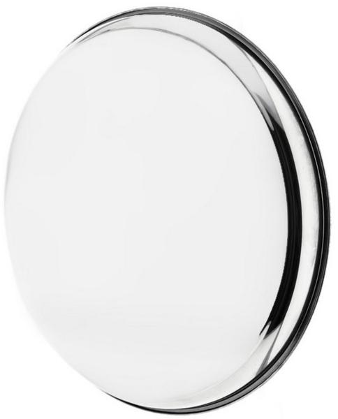 Runde Servierplatte/Serviertablett-Set aus hochwertigem 18/10-Edelstahl in Silber Bild 3