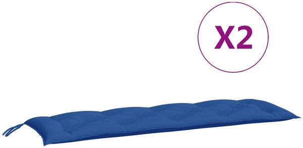 vidaXL Gartenbank-Auflagen 2 Stk. Blau 150x50x7 cm Oxford-Gewebe 361707 Bild 5