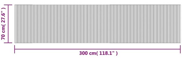vidaXL Teppich Rechteckig Grau 70x300 cm Bambus 376754 Bild 8