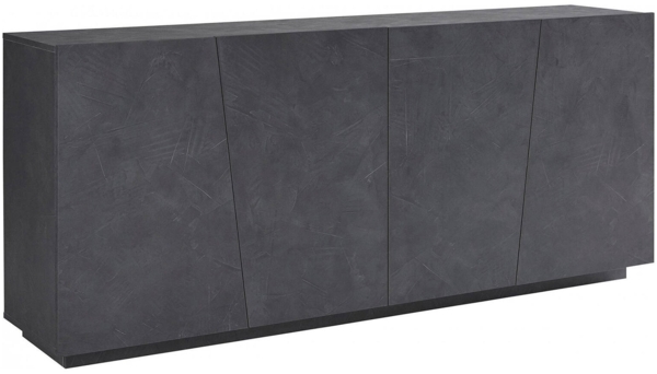 Dmora Kommode Apollo, 4-türiges Küchen-Sideboard, Wohnzimmer-Buffet, 100 % Made in Italy, 200 x 43 x 86 cm, Schiefer, Bild 1
