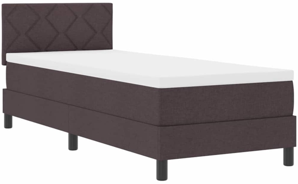 vidaXL Boxspringbett mit Matratze Dunkelbraun 80 x 200 cm Stoff 3338723 Bild 1