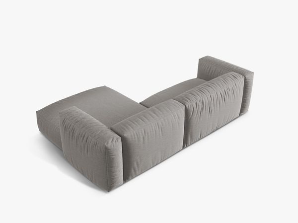 Micadoni Ecksofa Martina 2-Sitzer Rechts Strukturierter Stoff Hellgrau Bild 4