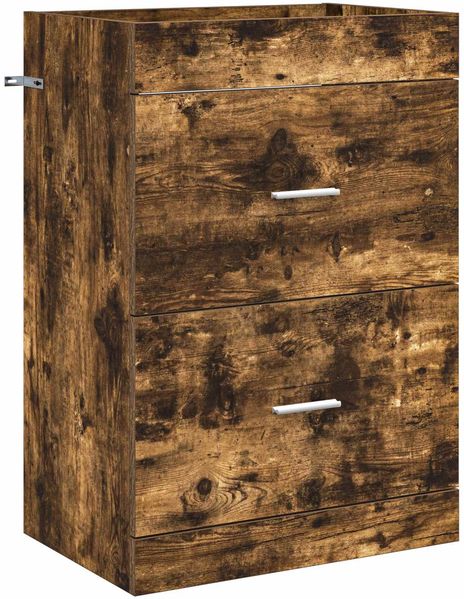 vidaXL Badunterschrank Geräucherte Eiche 56 x 37,5 x 81 cm 890708