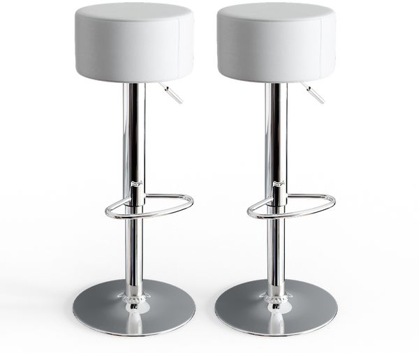 Barhocker 2er Set Weiß 33 x 92 cm 2 Teilig Vicco