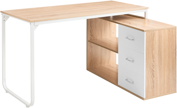 Eckschreibtisch SOGNE Hellbraun 140 cm 100 cm