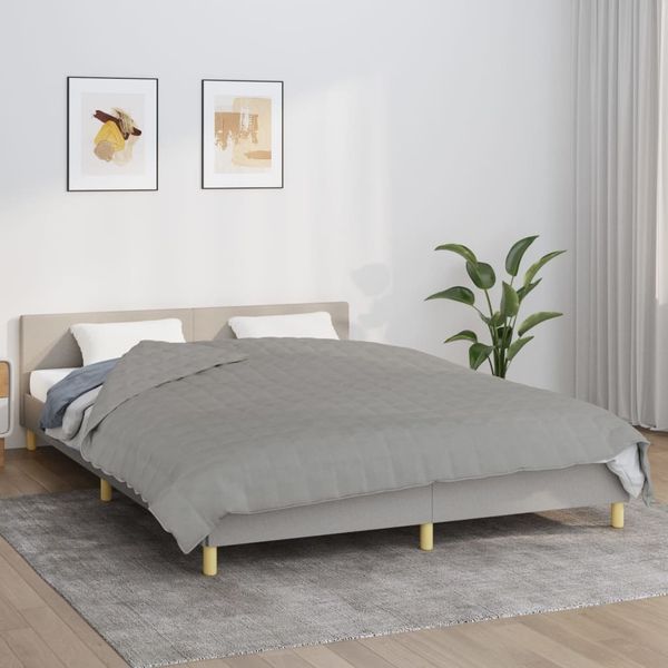 vidaXL Gewichtsdecke Stoff, 1 x Gewichtsdecke, Hellgrau, 200x220 cm, Baumwolle, 13 kg