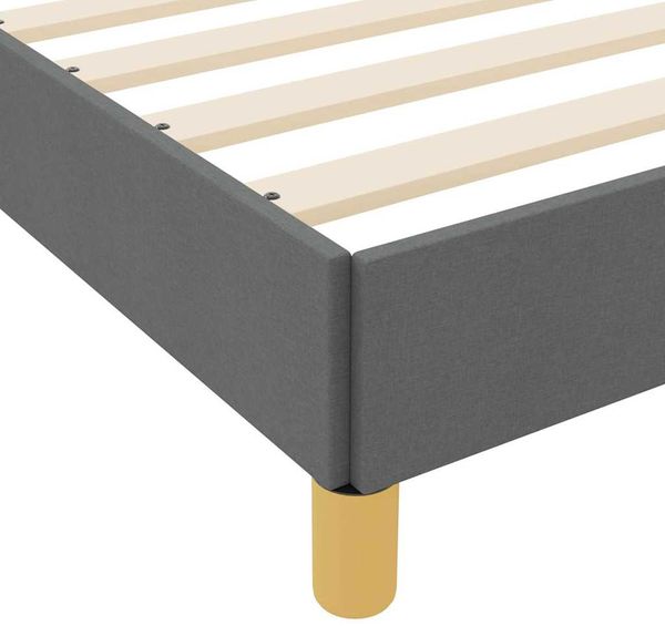 vidaXL Boxspringbett mit Matratze Dunkelgrau 140 x 200 cm Stoff 3398571 Bild 10