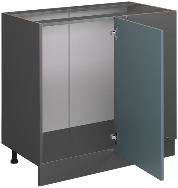 Eckunterschrank R-Line Blau-Grau 86 cm ohne Arbeitsplatte Vicco Bild 4
