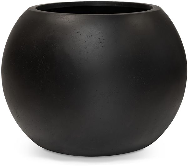 Polystone Globe runder Übertopf - frostsicher Ø 80 cm, Höhe 57 cm anthrazit
