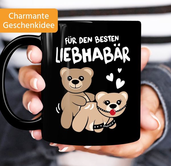 MoonWorks Tasse Kaffee-Tasse Liebe lustig Bär Geschenk Partner Mann Liebhaber, Keramik