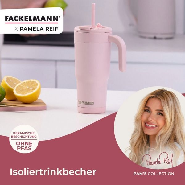 FACKELMANN Thermobecher Isoliertrinkbecher, Coffee-to-go Becher, Edelstahl Trinkbecher