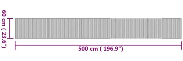 vidaXL Teppich Rechteckig Natur 60x500 cm Bambus 376733 Bild 8