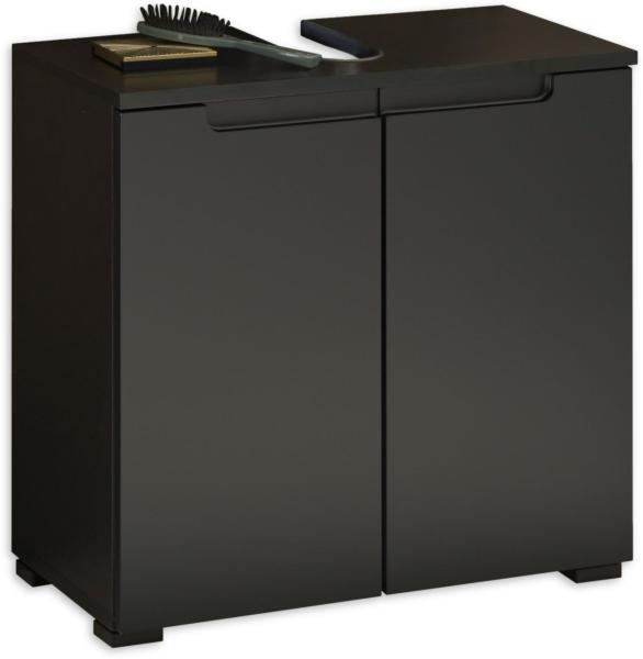 Waschbeckenunterschrank >Spice< in Schwarz matt - 60x57x32 (BxHxT)