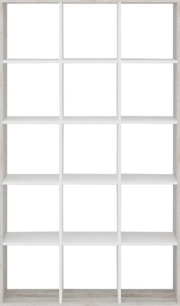 FMD Möbel - Mega 10 - Raumteiler - melaminharzbeschichtete Spanplatte - Sandeiche Nb/weiß - 104,3 x 178 x 33cm