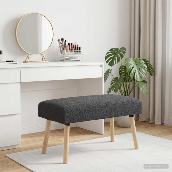 vidaXL Bank Uni Dunkelgrau 80 x 40 x 46 cm Bouclé 42038408