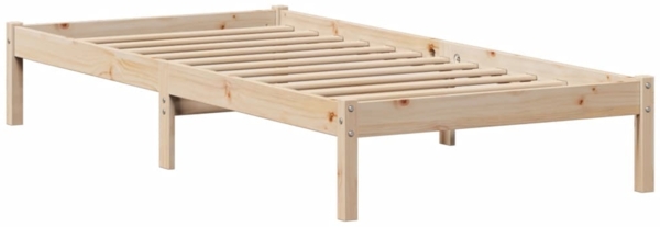 vidaXL Massivholzbett mit Regal ohne Matratze 90x200 cm Kiefer 3321563 Bild 4