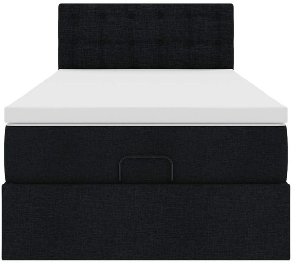 vidaXL Ottoman-Bett mit Matratze Schwarz 80x200 cm Stoff 3311582 Bild 7