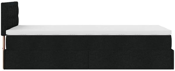 vidaXL Ottoman-Bett mit Matratze Schwarz 80x200 cm Stoff 3311582 Bild 10
