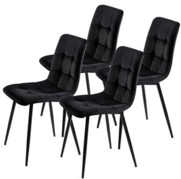 Furnishings Home Esszimmerstuhl Polsterstuhl 4er Set, gepolstert & gesteppt (Sitzgruppe, 4 St), Gestell aus Metall, Küchenstuhl Bild 6