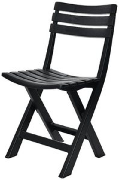 Progarden Klappstuhl Schwarz (1 St), Campingstuhl, Leicht, Kunststoff, Platzsparend Bild 5