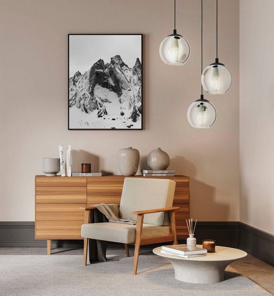 Eglo 98653 Pendelleuchte ARISCANI Rauchglas schwarz-transparent E27 3X40W Ø42,5cm H:110cm dimmbar Bild 2
