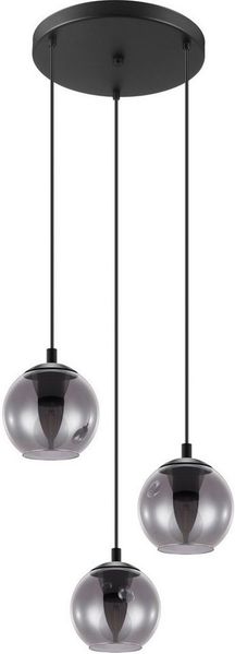 Eglo 98653 Pendelleuchte ARISCANI Rauchglas schwarz-transparent E27 3X40W Ø42,5cm H:110cm dimmbar Bild 4