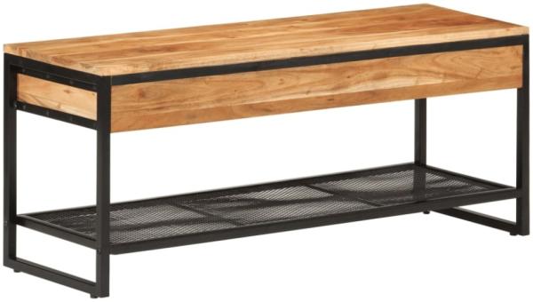 vidaXL Schuhbank 110x35x45 cm Massivholz Akazie und Eisen 372744