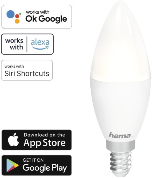 WLAN LED-Lampe E14 4,5W Weiß dimbar