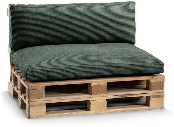 Gutekissen® Palettenkissen Gerippte Kissen mit Reißverschluss, Palettenauflagen Sitzkissen Rückenlehne Gerippt PWL (Rückenlehne 120x40, Dunkelblau)