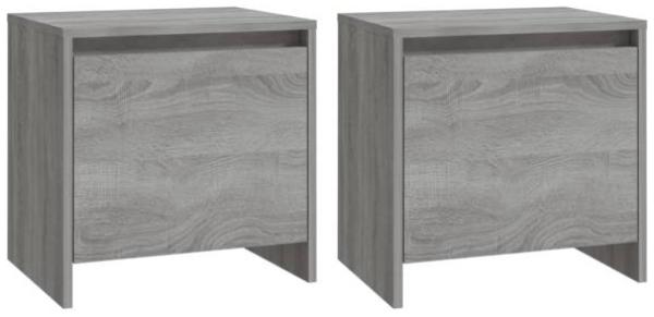 vidaXL Nachttische 2 Stk. Grau Sonoma 45x34x44,5cm Holzwerkstoff 813047