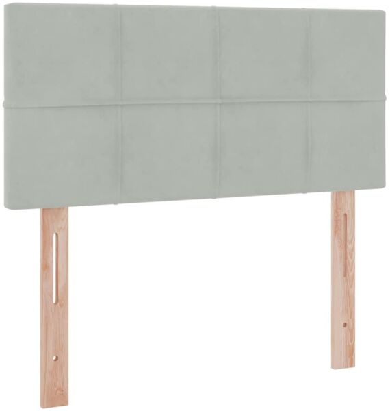 vidaXL LED-Speicherbett mit Matratze Hellgrau 100 x 200 cm Samt 3371373 Bild 10